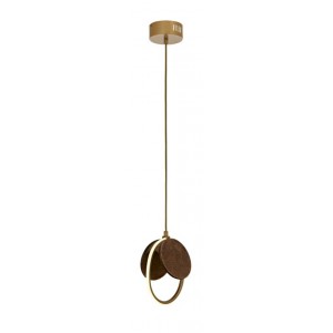 METAL WOOD LED and SILICONE ANTIQUE COLOR and BROWN CHANDELIER 20 x 15 CM LOAD: 100 CM